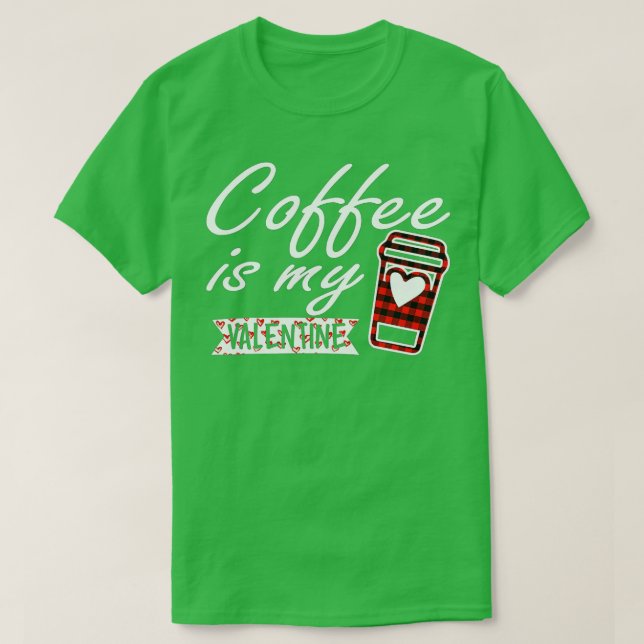 Camiseta El café es mi plato de búfalo rojo valentino para  (Diseño del anverso)