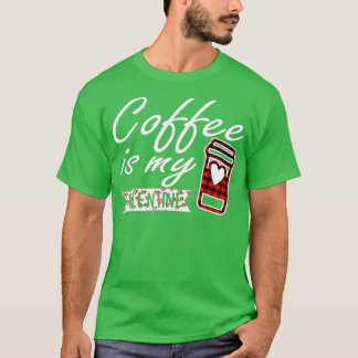 Camiseta El café es mi plato de búfalo rojo valentino para