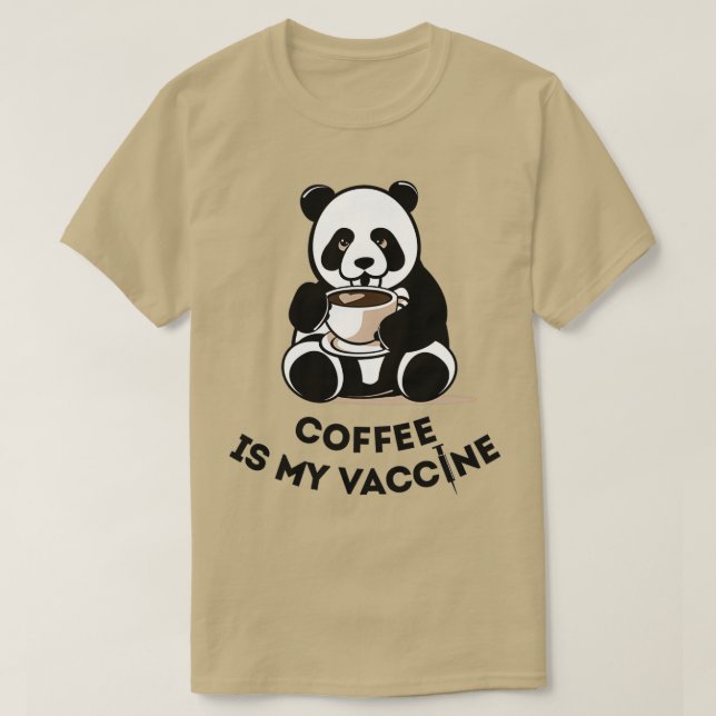 Camiseta El café es mi vacuna café café café café café café (Diseño del anverso)