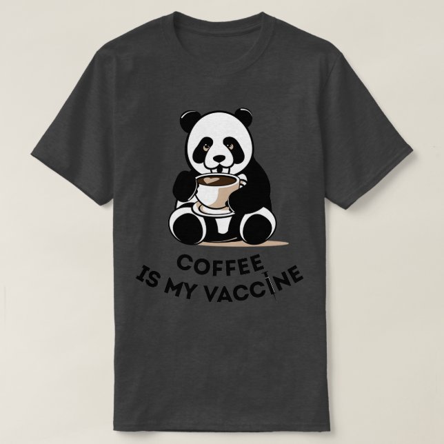 Camiseta El café es mi vacuna café café café café café café (Diseño del anverso)