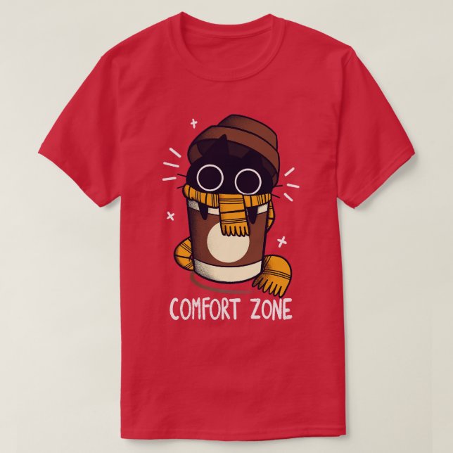 Camiseta El café es mi zona de confort (Diseño del anverso)
