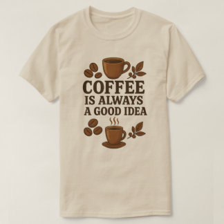 CAMISETA EL CAFÉ ES SIEMPRE UNA BUENA IDEA