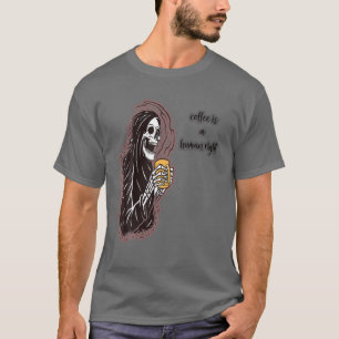 Camiseta El Café Es Un Diseño De Mentira Blanca Graciosa De