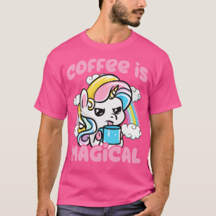 Camiseta El Café Es Una Cafeína Magica Unicornio