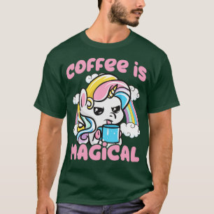 Camiseta El Café Es Una Cafeína Magica Unicornio