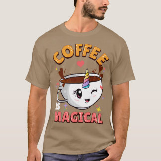 Camiseta El Café Es Una Cafeína Magica Unicornio