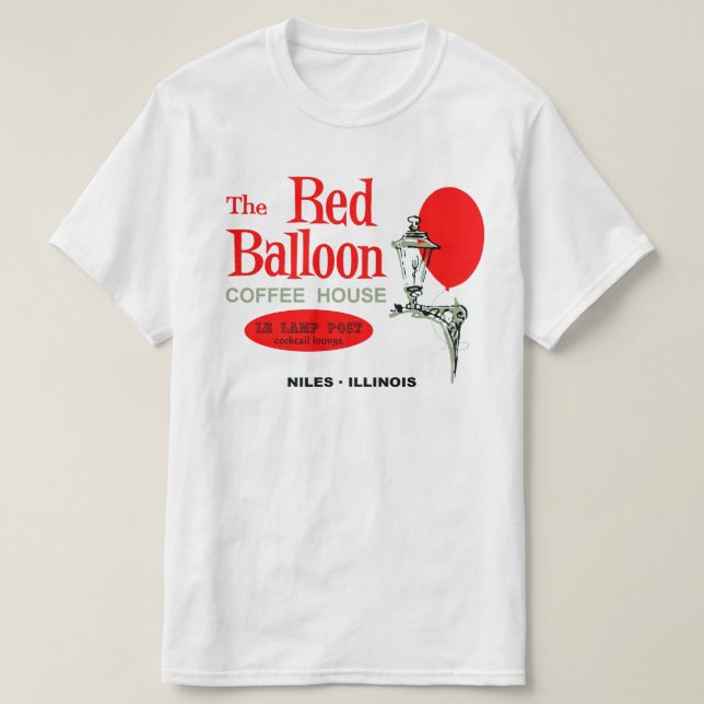 Camiseta El Café Globo Rojo, Niles, Illinois (Diseño del anverso)