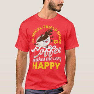 Camiseta El café gracioso me hace muy feliz café Kawaii Cha
