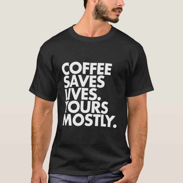 Camiseta El Café Guarda La Vida De La Mayoría De Los Navida (Anverso)