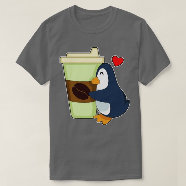 Camiseta El café pingüino para irse (Diseño del anverso)