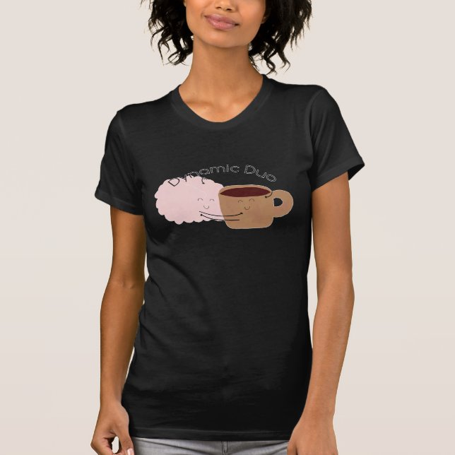 Camiseta ¡El café y el cerebro son el dúo dinámico! (Anverso)