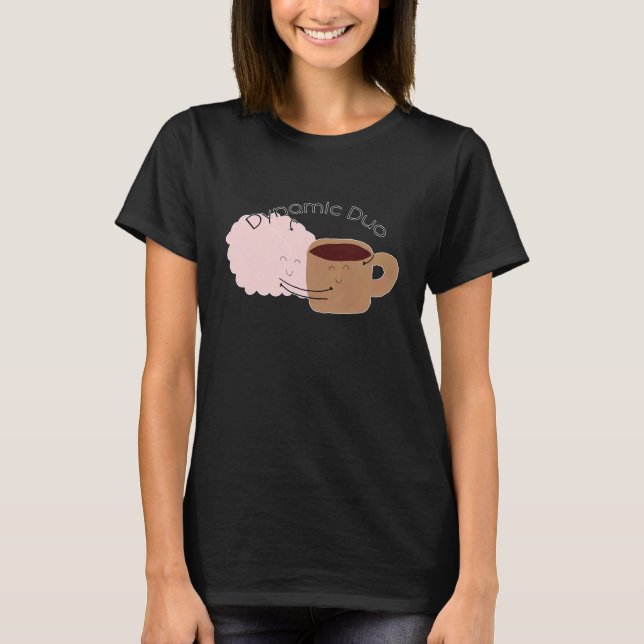 Camiseta ¡El café y el cerebro son el dúo dinámico! (Anverso)