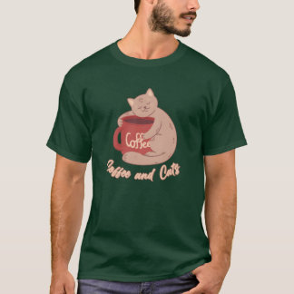 Camiseta El café y el gato de la madre del gato le encantan