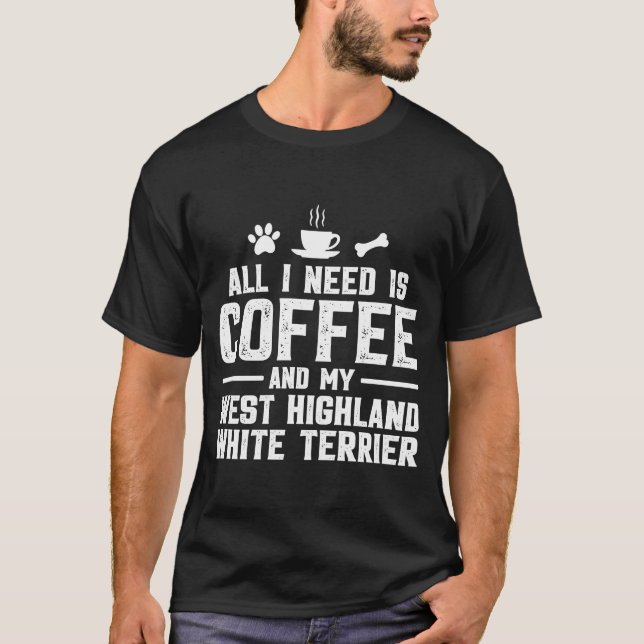 Camiseta El café y mi territorio blanco de las tierras alta (Anverso)