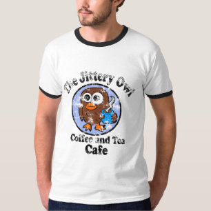 Camiseta El Café y Té Jittery Owl