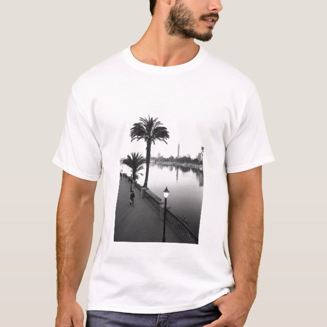 Camiseta El Cairo Egipto, a lo largo del río Nilo (Anverso)