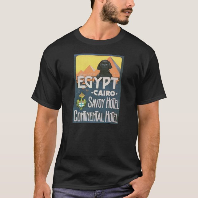 Camiseta El Cairo Egipto - arte del poster del viaje del (Anverso)
