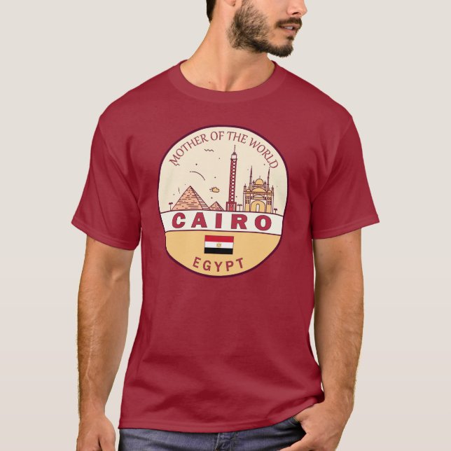 Camiseta El Cairo: El emblema de la ciudad de Egipto (Anverso)