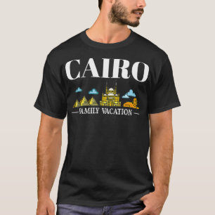 Camiseta El Cairo: Viaje del mapa del viaje por la ciudad d