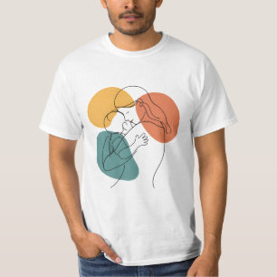 Camiseta El Calor del Abrazo de una Madre: Línea Minimalist