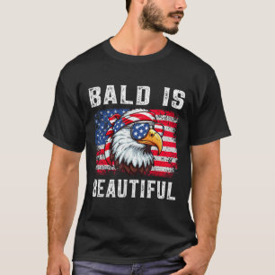 Camiseta El Calvo Es Bonito Gracioso Eagle Bandana Patrióti