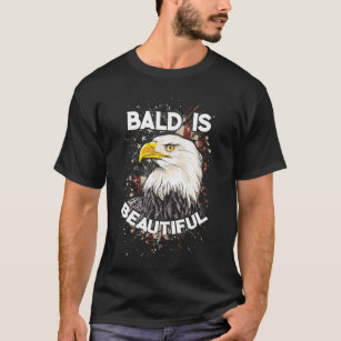 Camiseta El calvo es hermoso el águila calva Patriótico Ame