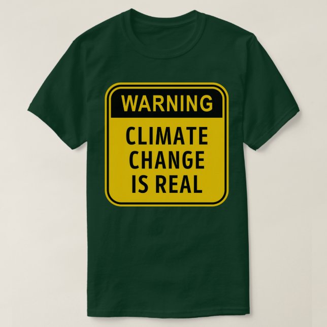 Camiseta El cambio climático es un verdadero signo de adver (Diseño del anverso)