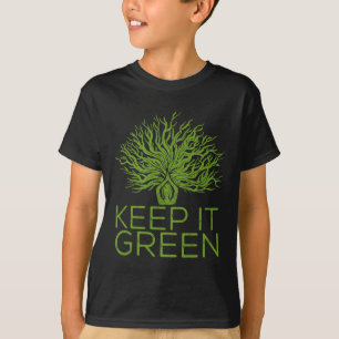 Camiseta El cambio climático lo mantiene verde, salve al pl