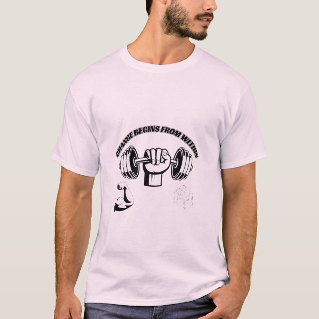 Camiseta "El cambio empieza desde adentro: ¡un diseño inspi (Anverso)