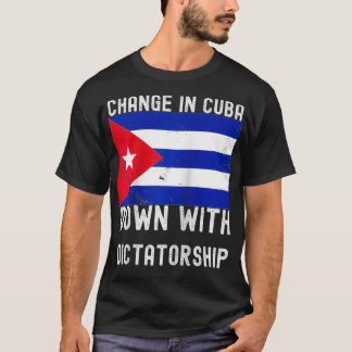 Camiseta El cambio en Cuba con la dictadura y el apoyo cuba