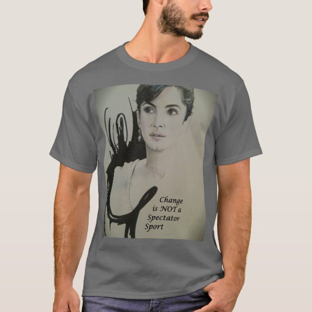 Camiseta El cambio no es una impresión de arte deportivo es (Anverso)