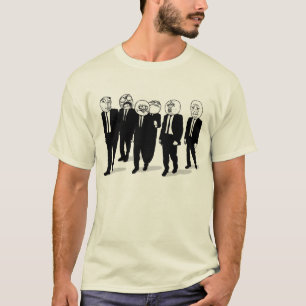 Camiseta el caminar cómico de las caras del meme de la