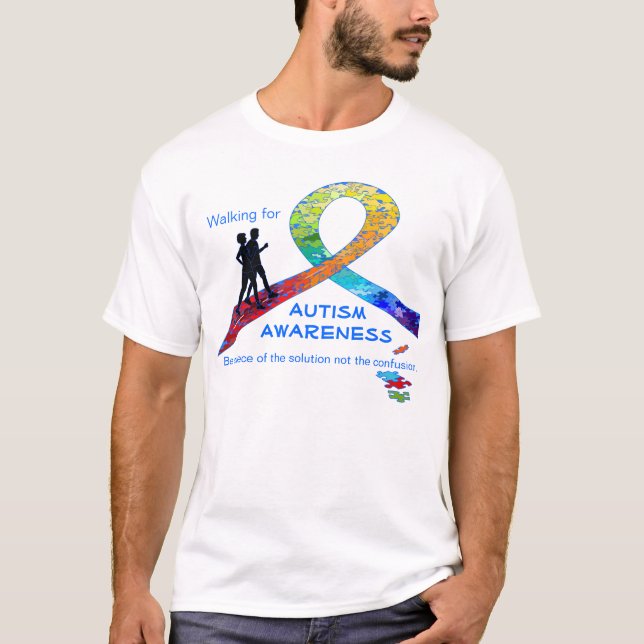 Camiseta El caminar para el diseño de la cinta del arco (Anverso)