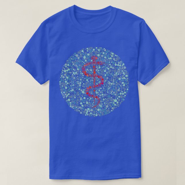 Camiseta El camino de Asclepius Ishihara Test (Diseño del anverso)