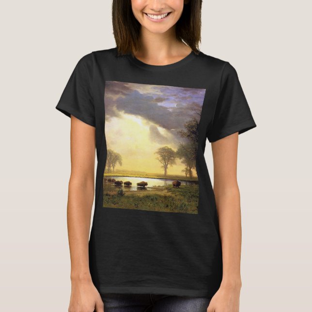 Camiseta El camino de búfalos de Albert Bierstadt (Anverso)