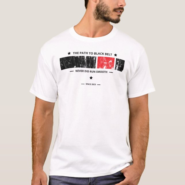 Camiseta El Camino Hacia El Cinturón Negro Jiu Jitsu (Anverso)