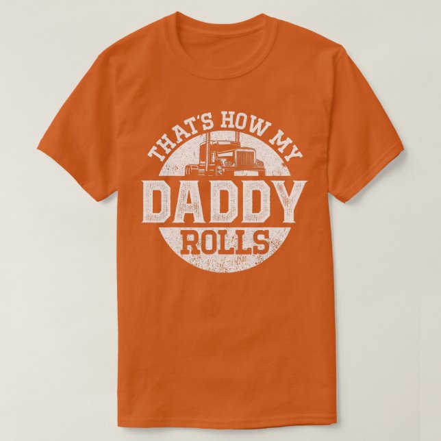 Camiseta El Camionero Conductor De Camión Dad Son Hija Vint (Diseño del anverso)