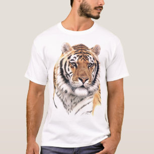 CAMISETA EL CAMISO DE IMPRESIÓN DE TIGRE SIBERIANO