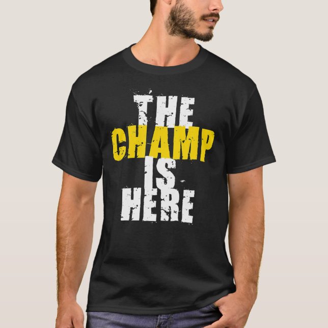Camiseta El campeón está aquí trofeo de motivación del (Anverso)