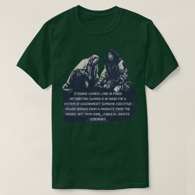 Camiseta El campesino del Santo Grial se burla del sistema  (Diseño del anverso)