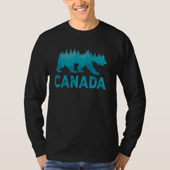 Camiseta El Camping Vi del Oso Grizzly Retro Canada (Anverso)