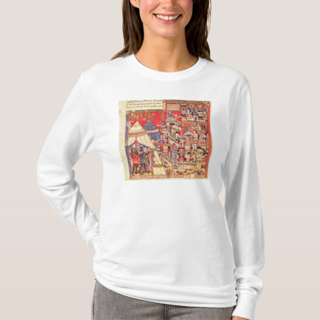 Camiseta El campo griego y la ciudad de Troy (Anverso)