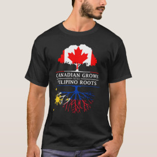 Camiseta El canadiense crecido con el filipino arraiga  