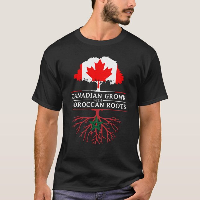 Camiseta El canadiense crecido con el marroquí arraiga   (Anverso)