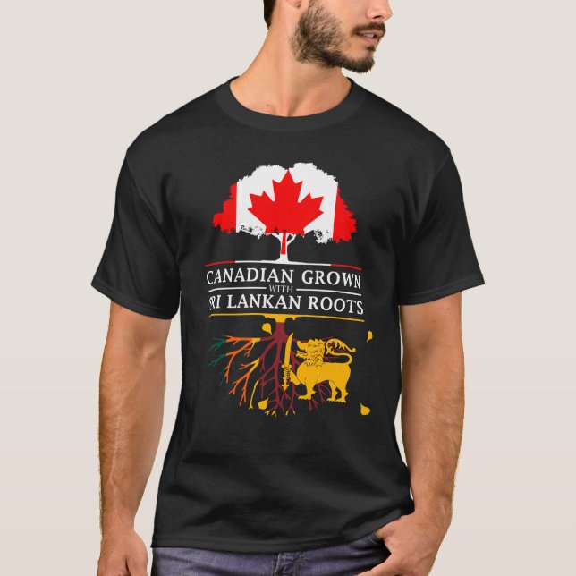 Camiseta El canadiense crecido con el Sri Lankan arraiga   (Anverso)