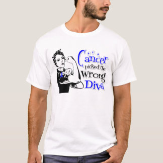 Camiseta El cáncer de colon cogió la diva equivocada