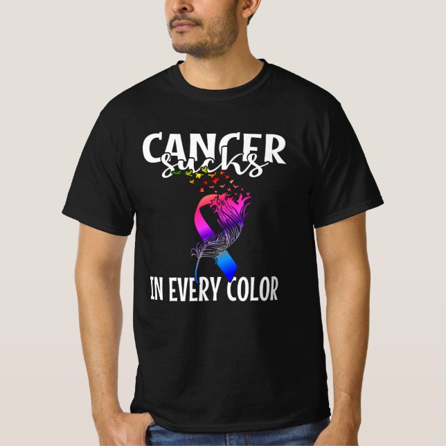 Camiseta El Cáncer De Concienciación Sobre El Cáncer Se Env (Anverso)
