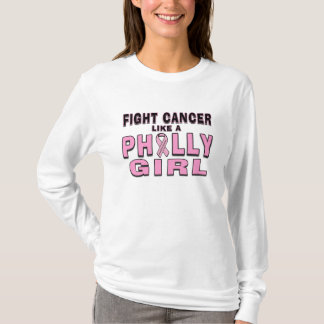 Camiseta El cáncer de la lucha tiene gusto de un chica de