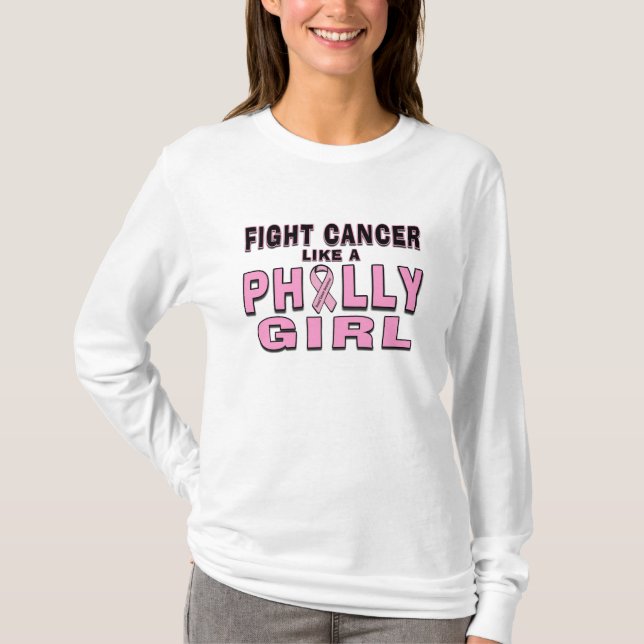 Camiseta El cáncer de la lucha tiene gusto de un chica de (Anverso)