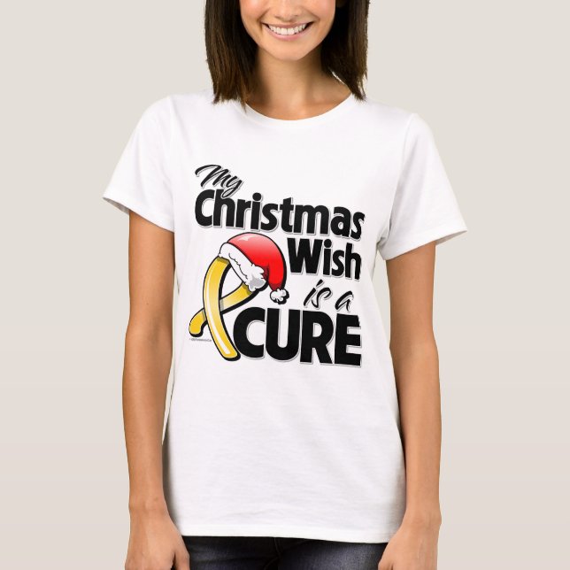 Camiseta El cáncer de la niñez mi deseo del navidad es una (Anverso)